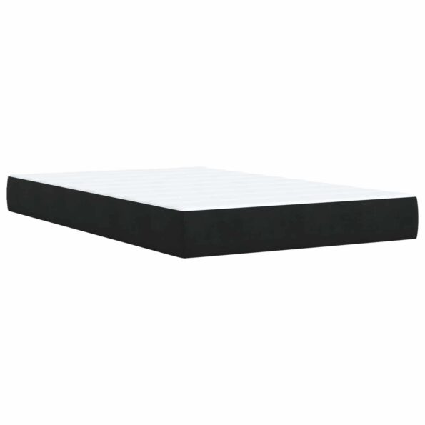 vidaXL Posteľ boxspring s matracom Čierna 120 x 190 cm Zamat – Obrázok 6