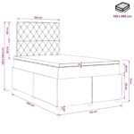 vidaXL Posteľ boxspring s matracom Modrá 120 x 200 cm Zamat – Obrázok 11