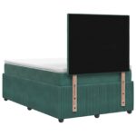 vidaXL Posteľ boxspring s matracom Tmavozelená 120 x 200 cm Zamat – Obrázok 8
