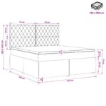 vidaXL Posteľ boxspring s matracom Čierna 140 x 190 cm Zamat – Obrázok 11