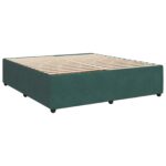 vidaXL Posteľ boxspring s matracom Tmavozelená 180 x 200 cm Zamat – Obrázok 5