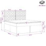 vidaXL Posteľ boxspring s matracom Modrá 180 x 200 cm Zamat – Obrázok 11