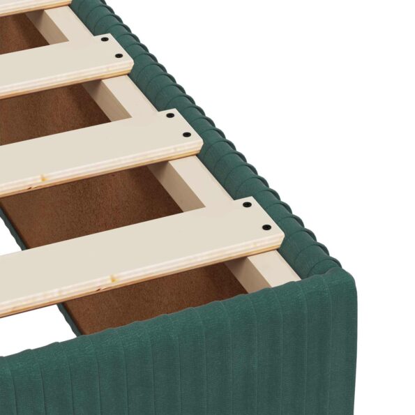 vidaXL Posteľ boxspring s matracom Tmavozelená 180 x 200 cm Zamat – Obrázok 10