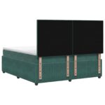 vidaXL Posteľ boxspring s matracom Tmavozelená 180 x 200 cm Zamat – Obrázok 8