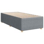 vidaXL Posteľ boxspring s matracom Svetlosivá Jednoduchý Látka – Obrázok 5