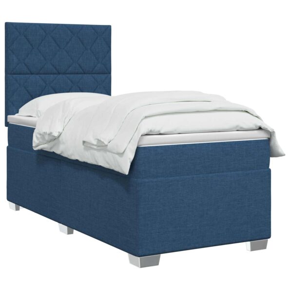 vidaXL Posteľ boxspring s matracom Modrá 80 x 200 cm Látka – Obrázok 3