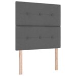 vidaXL Posteľ boxspring s matracom Tmavosivá 90 x 200 cm Látka – Obrázok 5