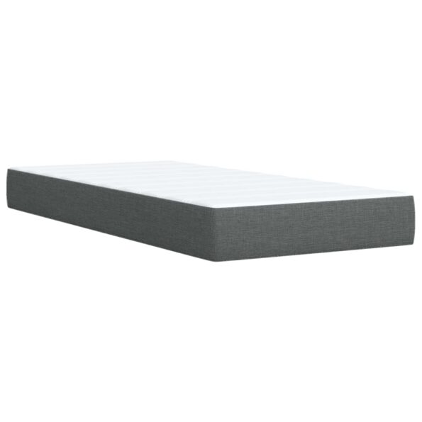 vidaXL Posteľ boxspring s matracom Tmavosivá 90 x 200 cm Látka – Obrázok 7