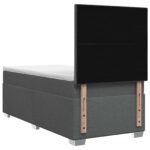 vidaXL Posteľ boxspring s matracom Tmavosivá 90 x 200 cm Látka – Obrázok 9