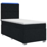 vidaXL Posteľ boxspring s matracom Čierna 90 x 200 cm Látka – Obrázok 2