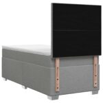 vidaXL Posteľ boxspring s matracom Svetlosivá 100 x 200 cm Látka – Obrázok 10