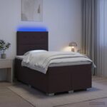 vidaXL Posteľ boxspring s matracom Tmavohnedá 120 x 190 cm Látka