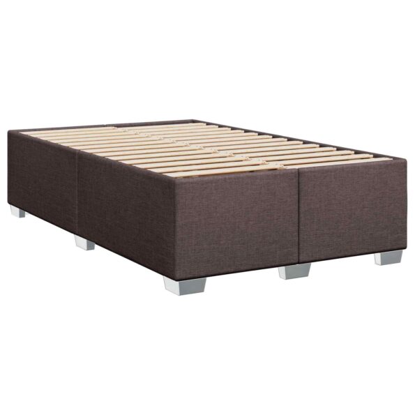 vidaXL Posteľ boxspring s matracom Tmavohnedá 120 x 190 cm Látka – Obrázok 6