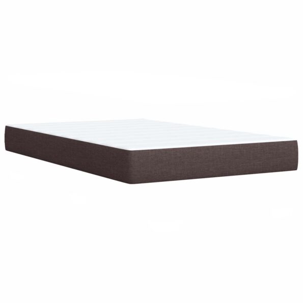 vidaXL Posteľ boxspring s matracom Tmavohnedá 120 x 190 cm Látka – Obrázok 7