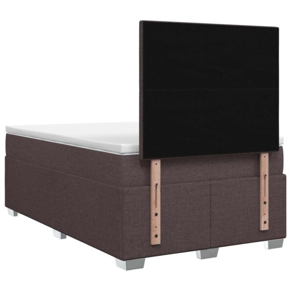vidaXL Posteľ boxspring s matracom Tmavohnedá 120 x 190 cm Látka – Obrázok 9