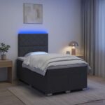 vidaXL Posteľ boxspring s matracom Tmavosivá 120 x 190 cm Látka – Obrázok 4