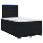 vidaXL Posteľ boxspring s matracom Čierna 120 x 200 cm Látka – Obrázok 2
