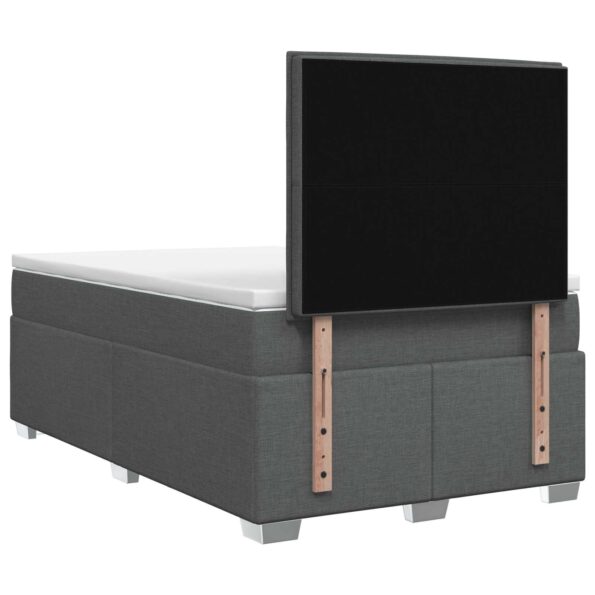 vidaXL Posteľ boxspring s matracom Tmavosivá 120 x 200 cm Látka – Obrázok 9