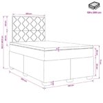 vidaXL Posteľ boxspring s matracom Sivohnedá 120 x 200 cm Látka – Obrázok 13