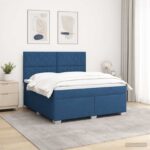 vidaXL Posteľ boxspring s matracom Modrá 140 x 200 cm Látka