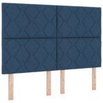 vidaXL Posteľ boxspring s matracom Modrá 140 x 200 cm Látka – Obrázok 5