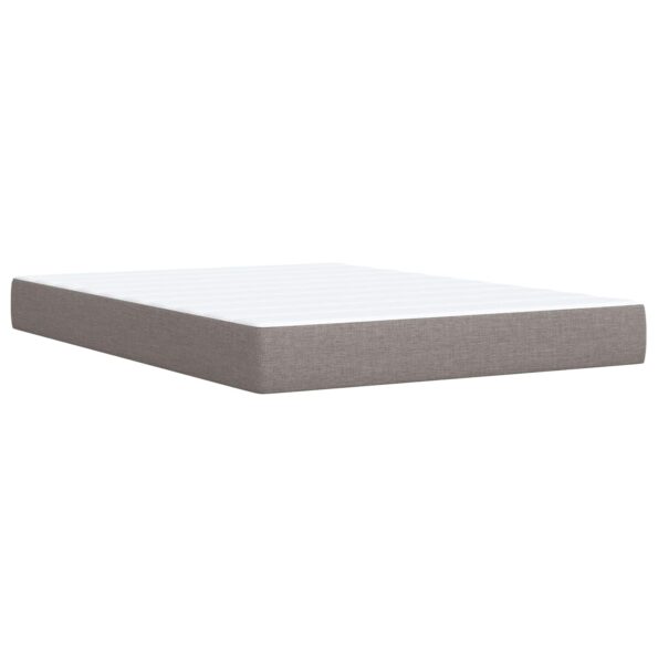 vidaXL Posteľ boxspring s matracom Sivohnedá 160 x 200 cm Látka – Obrázok 7