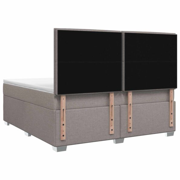 vidaXL Posteľ boxspring s matracom Sivohnedá 160 x 200 cm Látka – Obrázok 9