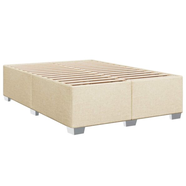vidaXL Posteľ boxspring s matracom Krémová 160 x 200 cm Látka – Obrázok 6