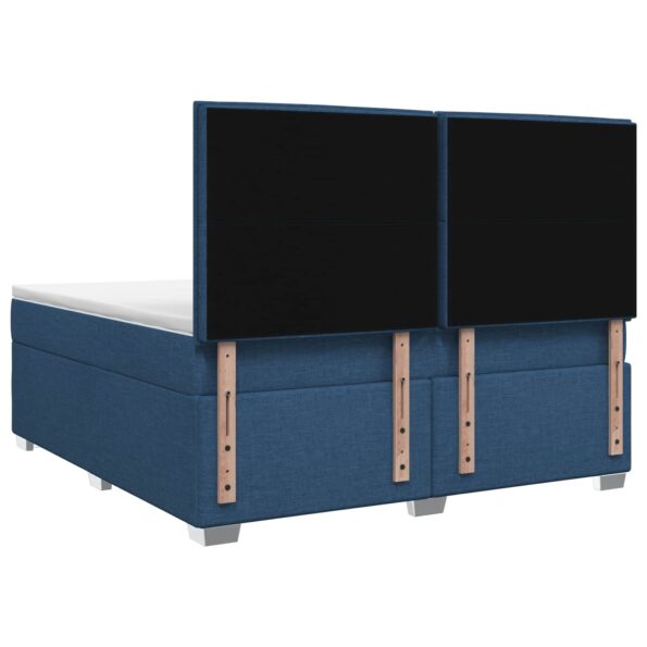 vidaXL Posteľ boxspring s matracom Modrá 160 x 200 cm Látka – Obrázok 9