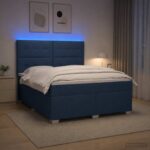 vidaXL Posteľ boxspring s matracom Modrá 180 x 200 cm Látka – Obrázok 4