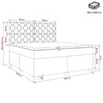 vidaXL Posteľ boxspring s matracom Tmavosivá 180 x 200 cm Látka – Obrázok 13