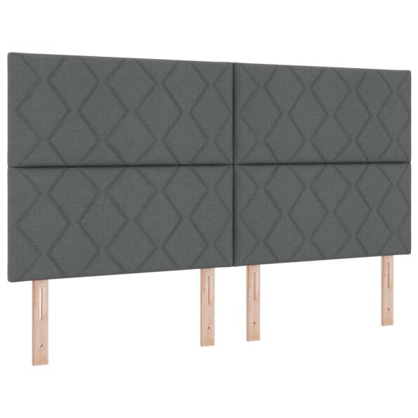 vidaXL Posteľ boxspring s matracom Tmavosivá 180 x 200 cm Látka – Obrázok 5