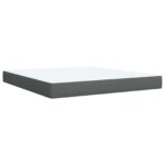 vidaXL Posteľ boxspring s matracom Tmavosivá 180 x 200 cm Látka – Obrázok 7