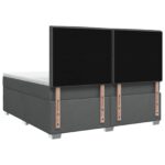 vidaXL Posteľ boxspring s matracom Tmavosivá 180 x 200 cm Látka – Obrázok 9