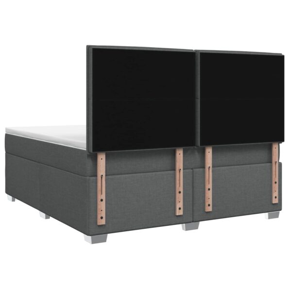 vidaXL Posteľ boxspring s matracom Tmavosivá 180 x 200 cm Látka – Obrázok 9