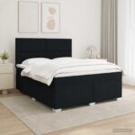 vidaXL Posteľ boxspring s matracom Čierna 180 x 200 cm Látka – Obrázok 4