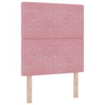 vidaXL Posteľ boxspring s matracom Ružová 80 x 200 cm Zamat – Obrázok 5