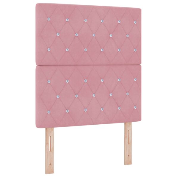 vidaXL Posteľ boxspring s matracom Ružová 80 x 200 cm Zamat – Obrázok 5
