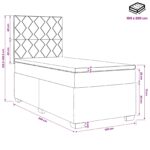 vidaXL Posteľ boxspring s matracom Čierna 100 x 200 cm Zamat – Obrázok 13
