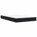 vidaXL Posteľ boxspring s matracom Čierna 120 x 190 cm Zamat – Obrázok 7