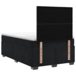 vidaXL Posteľ boxspring s matracom Čierna 120 x 190 cm Zamat – Obrázok 9