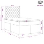 vidaXL Posteľ boxspring s matracom Modrá 120 x 190 cm Zamat – Obrázok 13