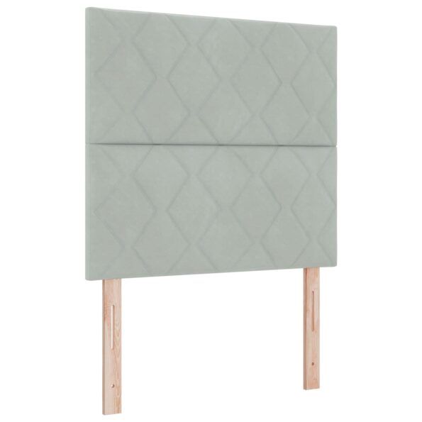 vidaXL Posteľ boxspring s matracom Svetlosivá 120 x 190 cm Zamat – Obrázok 5