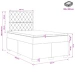 vidaXL Posteľ boxspring s matracom Modrá 120 x 200 cm Zamat – Obrázok 13