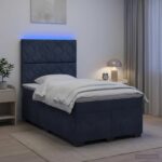 vidaXL Posteľ boxspring s matracom Tmavosivá 120 x 200 cm Zamat