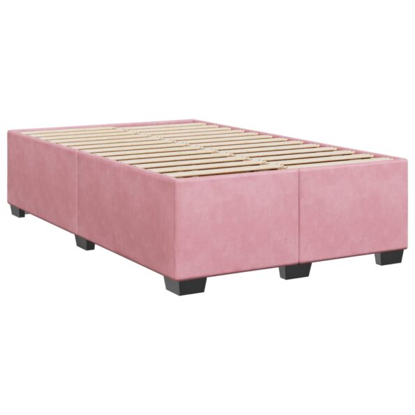 vidaXL Posteľ boxspring s matracom Ružová 120 x 200 cm Zamat – Obrázok 6