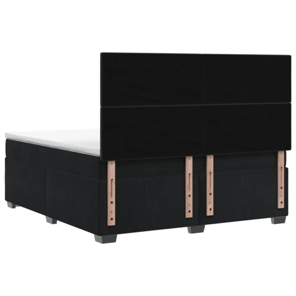 vidaXL Posteľ boxspring s matracom Čierna 140 x 200 cm Zamat – Obrázok 9