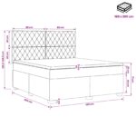 vidaXL Posteľ boxspring s matracom Ružová 160 x 200 cm Zamat – Obrázok 13