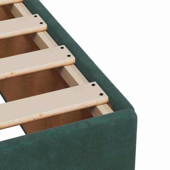 vidaXL Posteľ boxspring s matracom Tmavozelená 160 x 200 cm Zamat – Obrázok 12