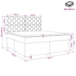 vidaXL Posteľ boxspring s matracom Ružová 160 x 200 cm Zamat – Obrázok 13